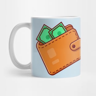 Wallet And Money Cartoon Mug